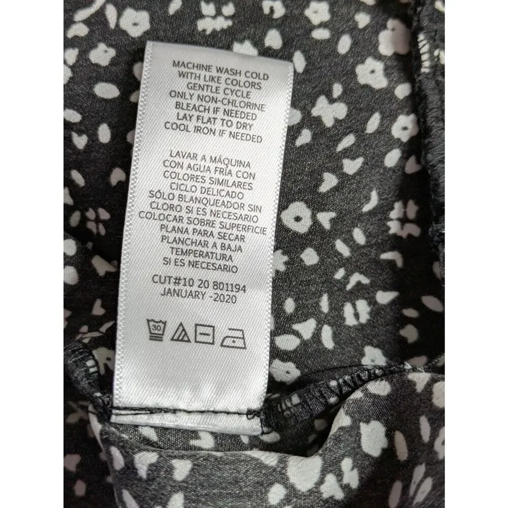 Sweet Baby Jamie Tiered Black Floral Midi Skirt Size XS - Picture 7 of 8